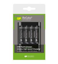 GP GPRHOU421002 Battery Charger with 4x Recyko+ Pro AA Rechargeable Batteries